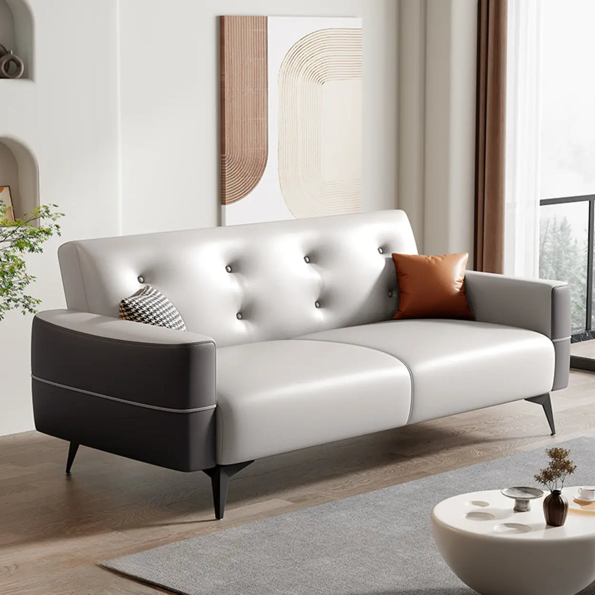 Foldable Water Resistant Square Arm Tufted Back Sleeper Image - 24