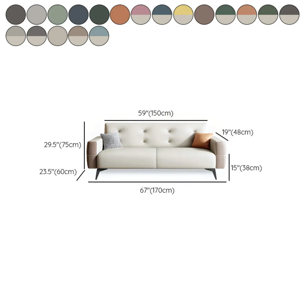 Foldable Water Resistant Square Arm Tufted Back Sleeper