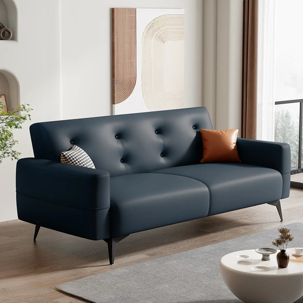 Foldable Water Resistant Square Arm Tufted Back Sleeper Image - 3