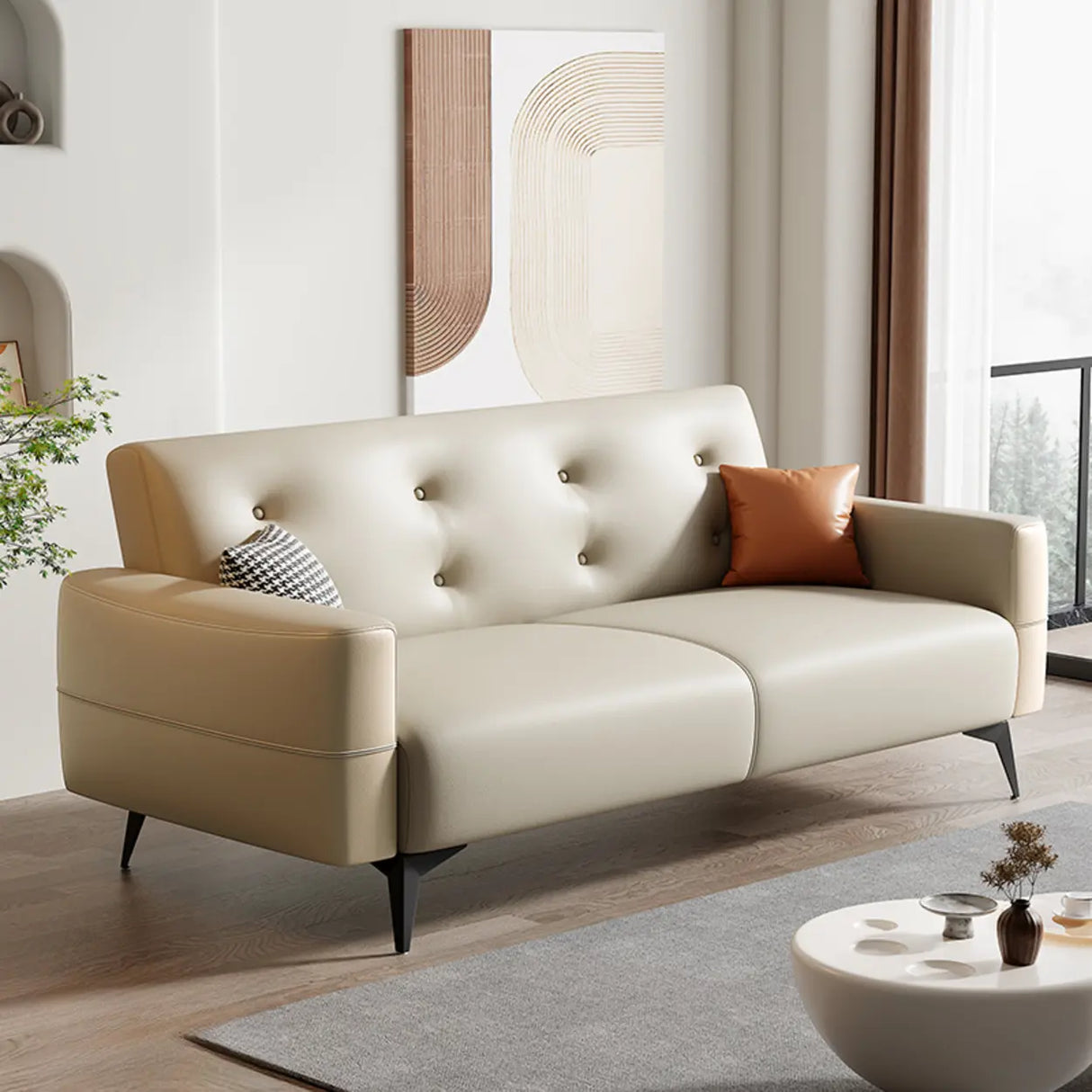 Foldable Water Resistant Square Arm Tufted Back Sleeper Image - 5