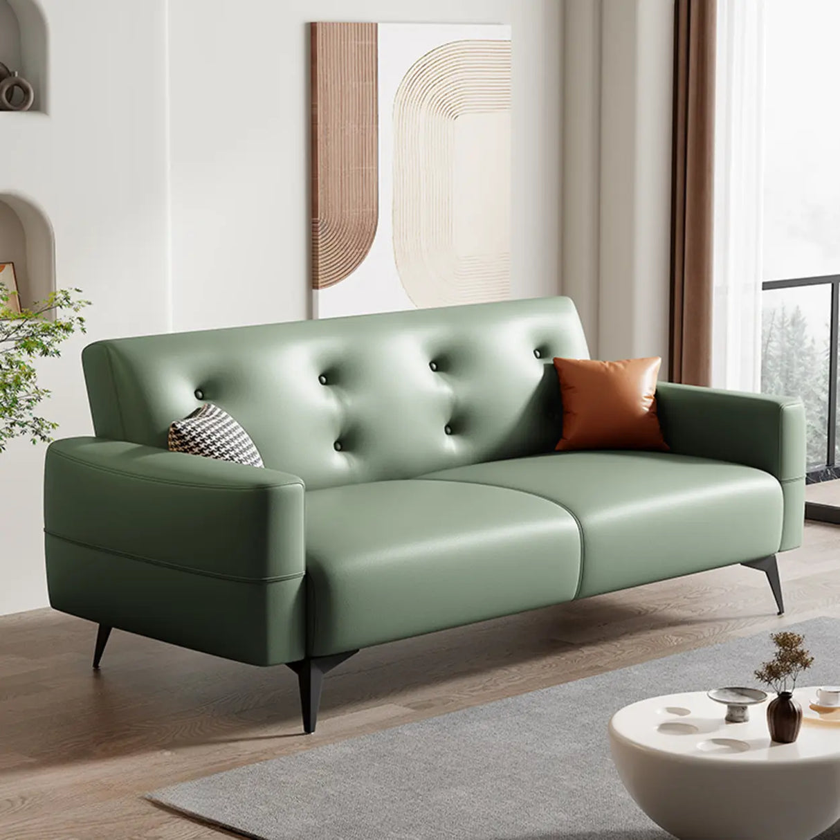 Foldable Water Resistant Square Arm Tufted Back Sleeper Image - 8