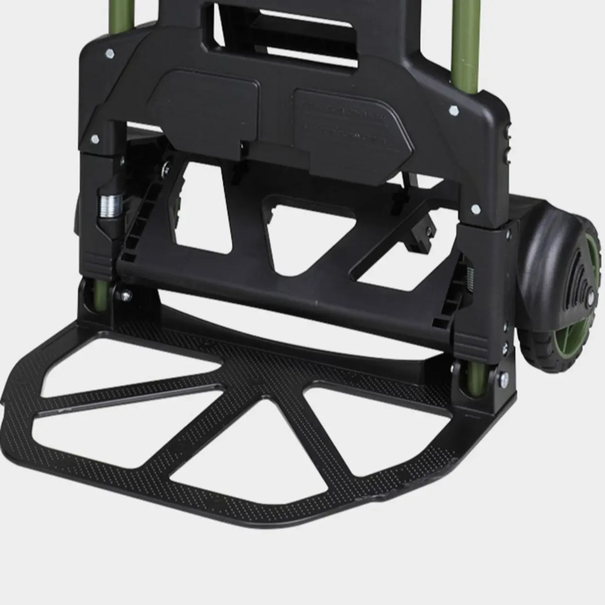 Folding Green Finish Metal Narrow Tall Utility Carts Image - 7