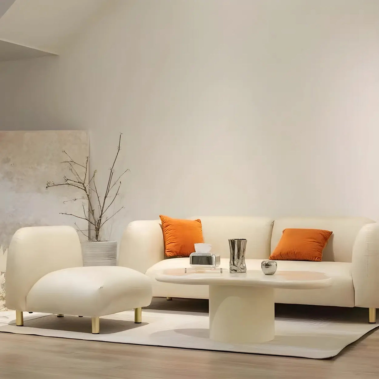 Free Form Manufactured Wood Low Height Coffee Table Image - 14