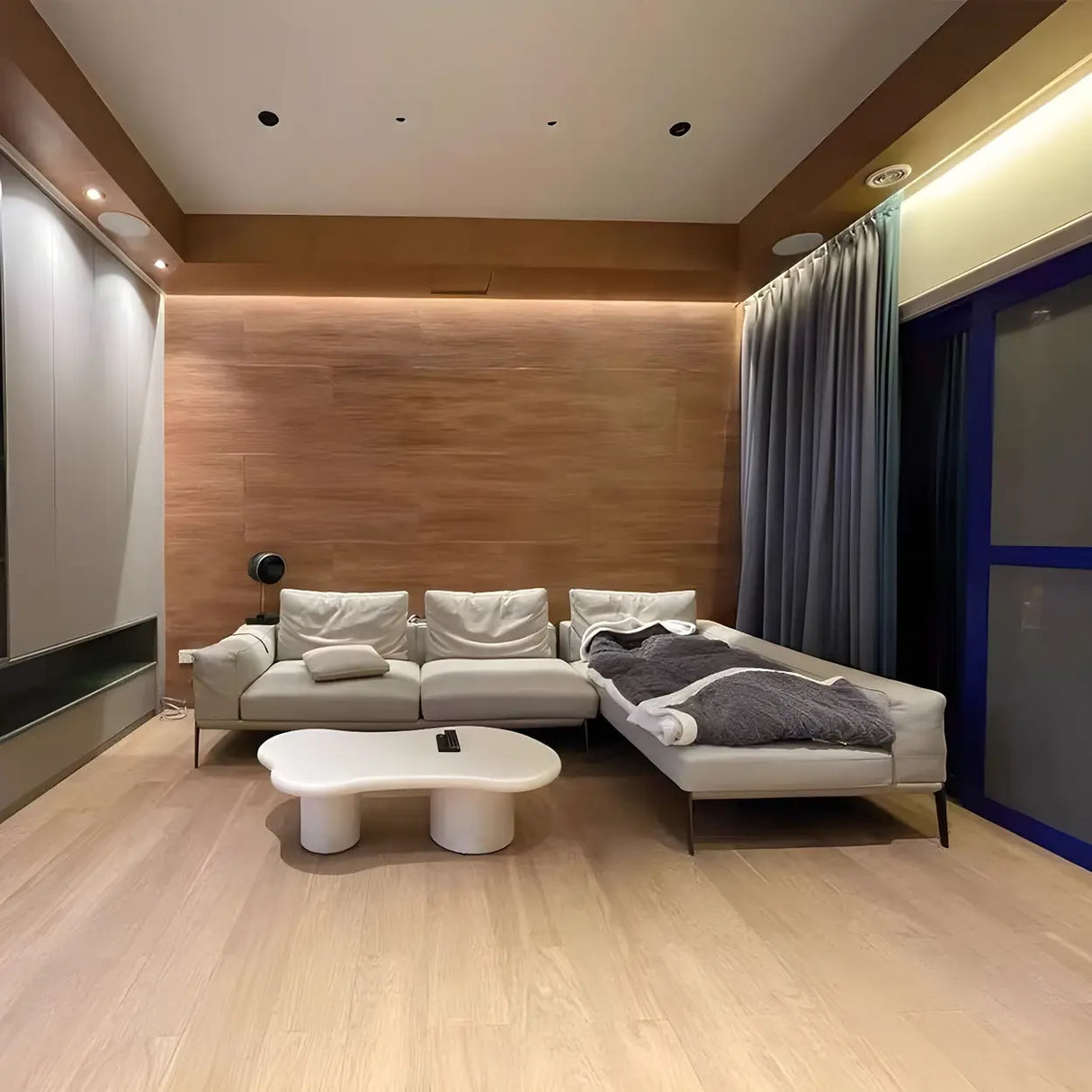 Free Form Manufactured Wood Low Height Coffee Table Image - 15