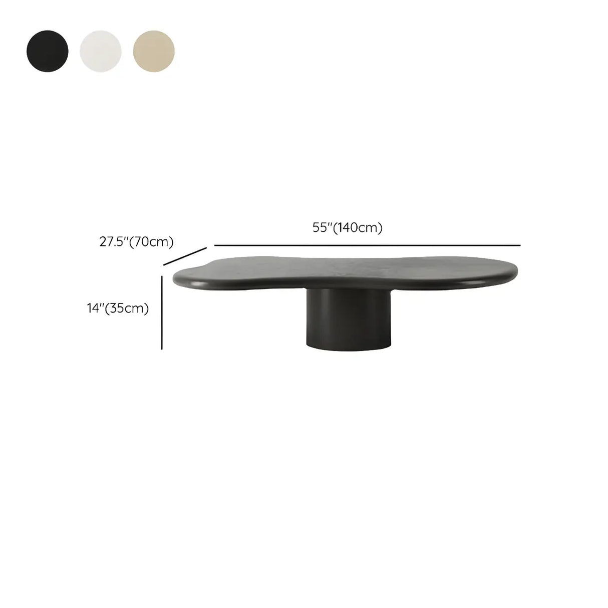 Free Form Manufactured Wood Low Height Coffee Table Image - 18
