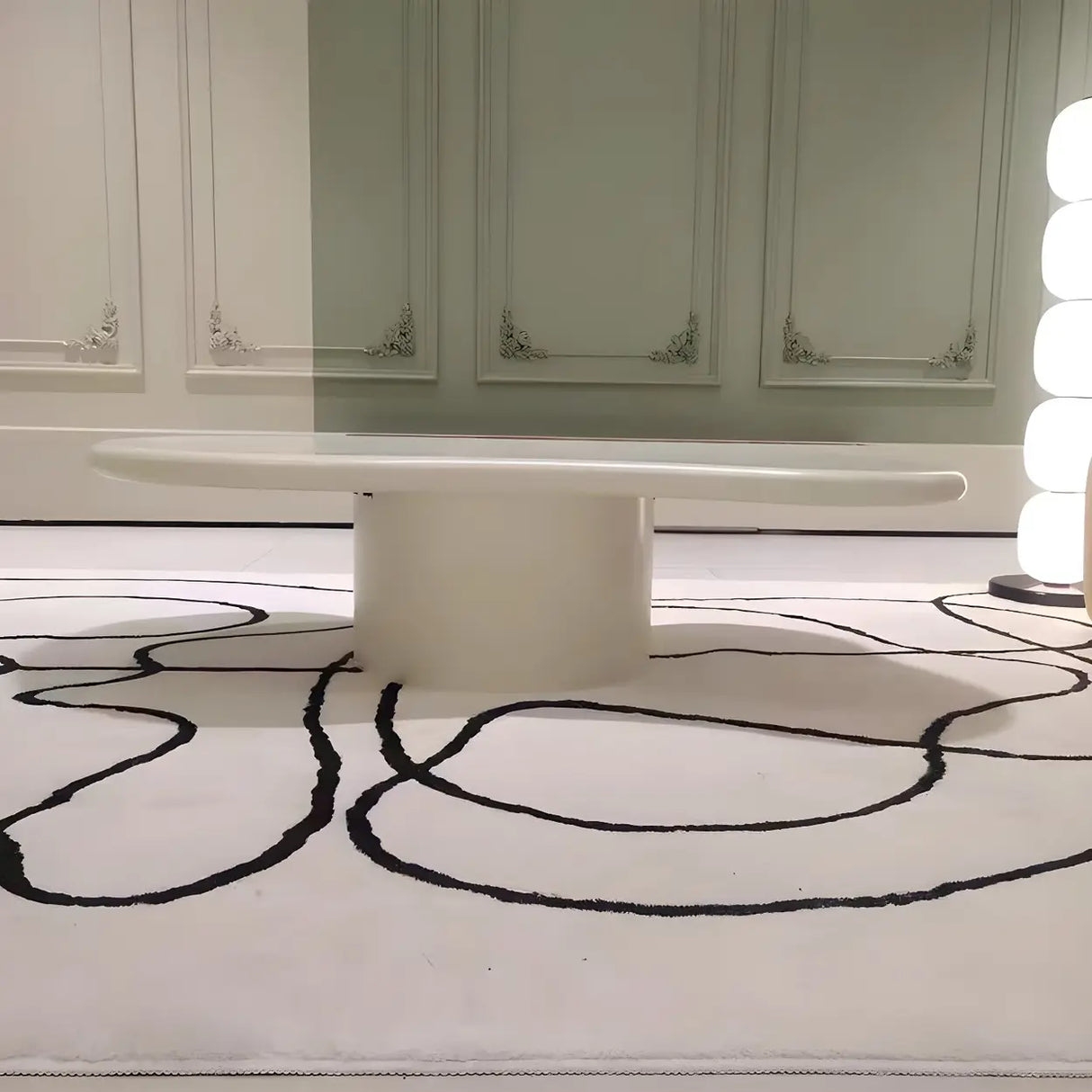 Free Form Manufactured Wood Low Height Coffee Table Image - 4