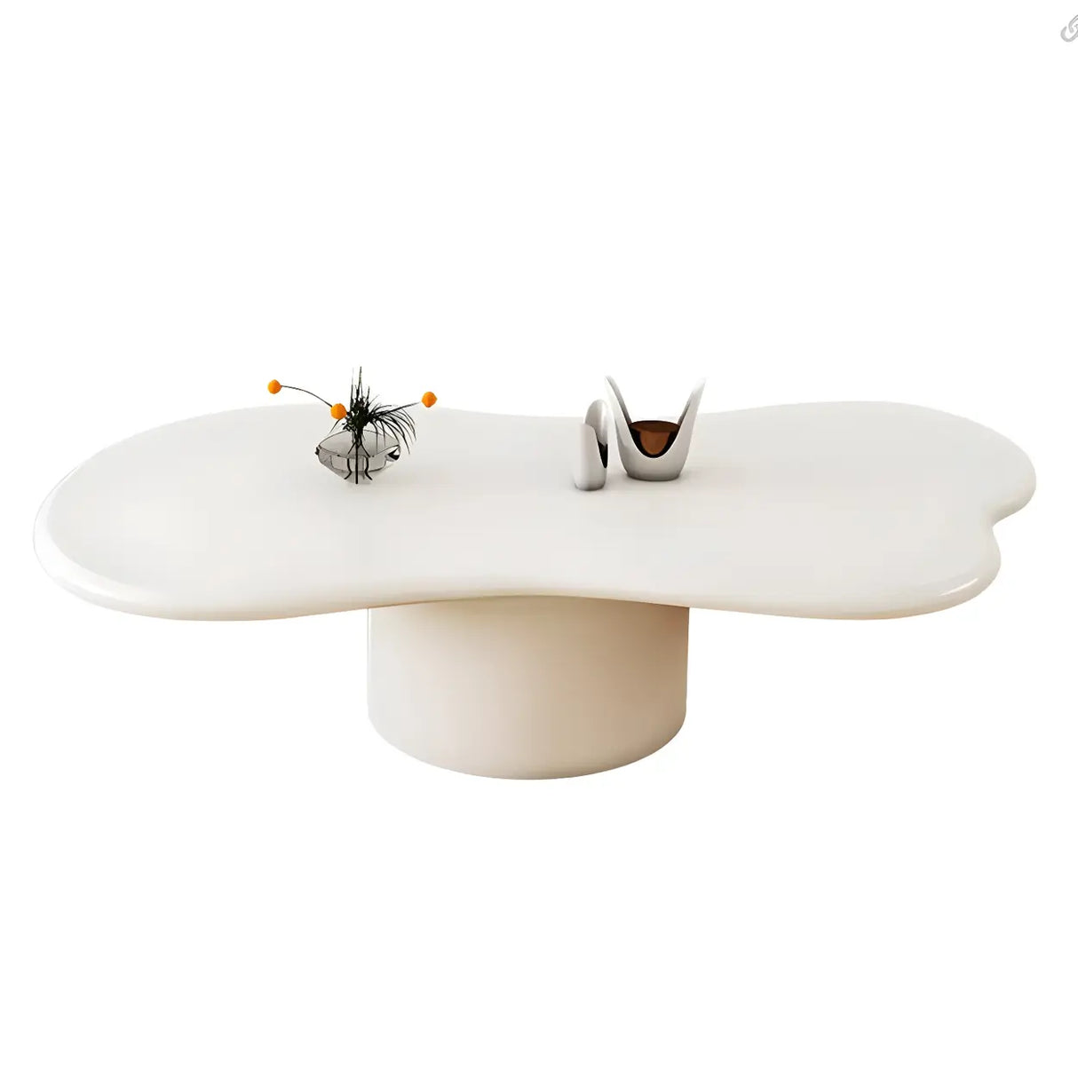 Free Form Manufactured Wood Low Height Coffee Table Image - 5