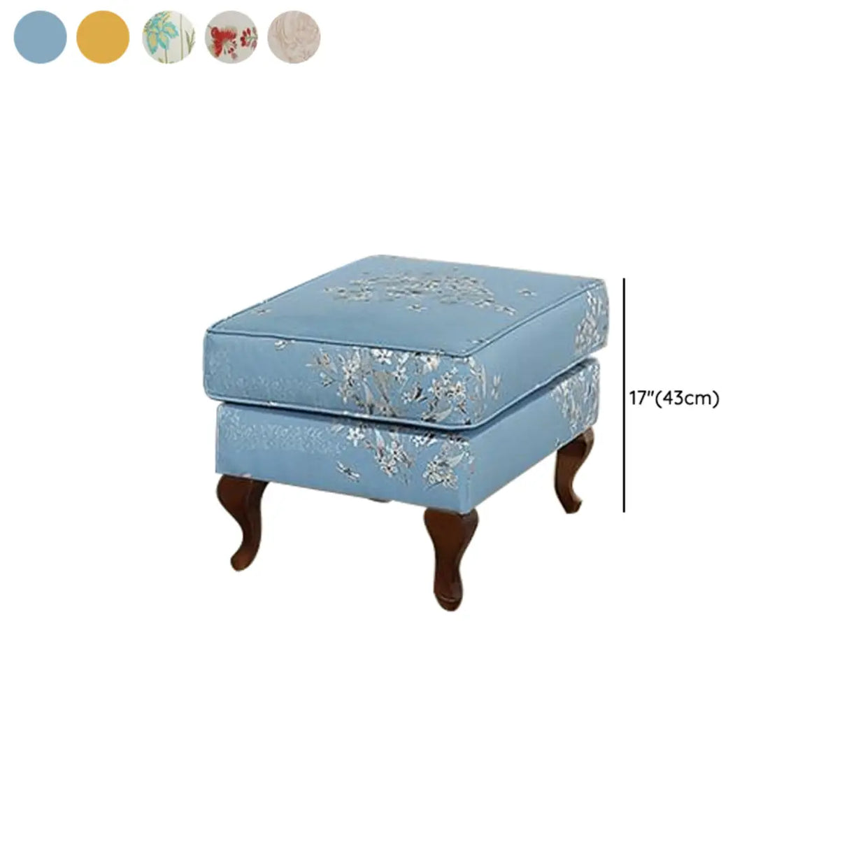 Free Standing Floral Upholstered Reclining Chaise Lounge Image - 30