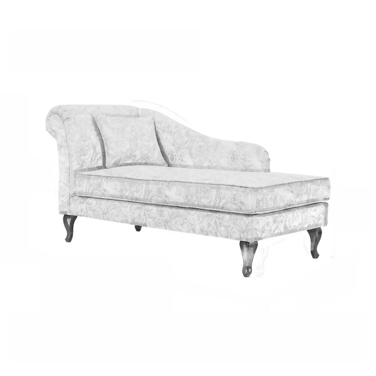 Free Standing Floral Upholstered Reclining Chaise Lounge Image - 9