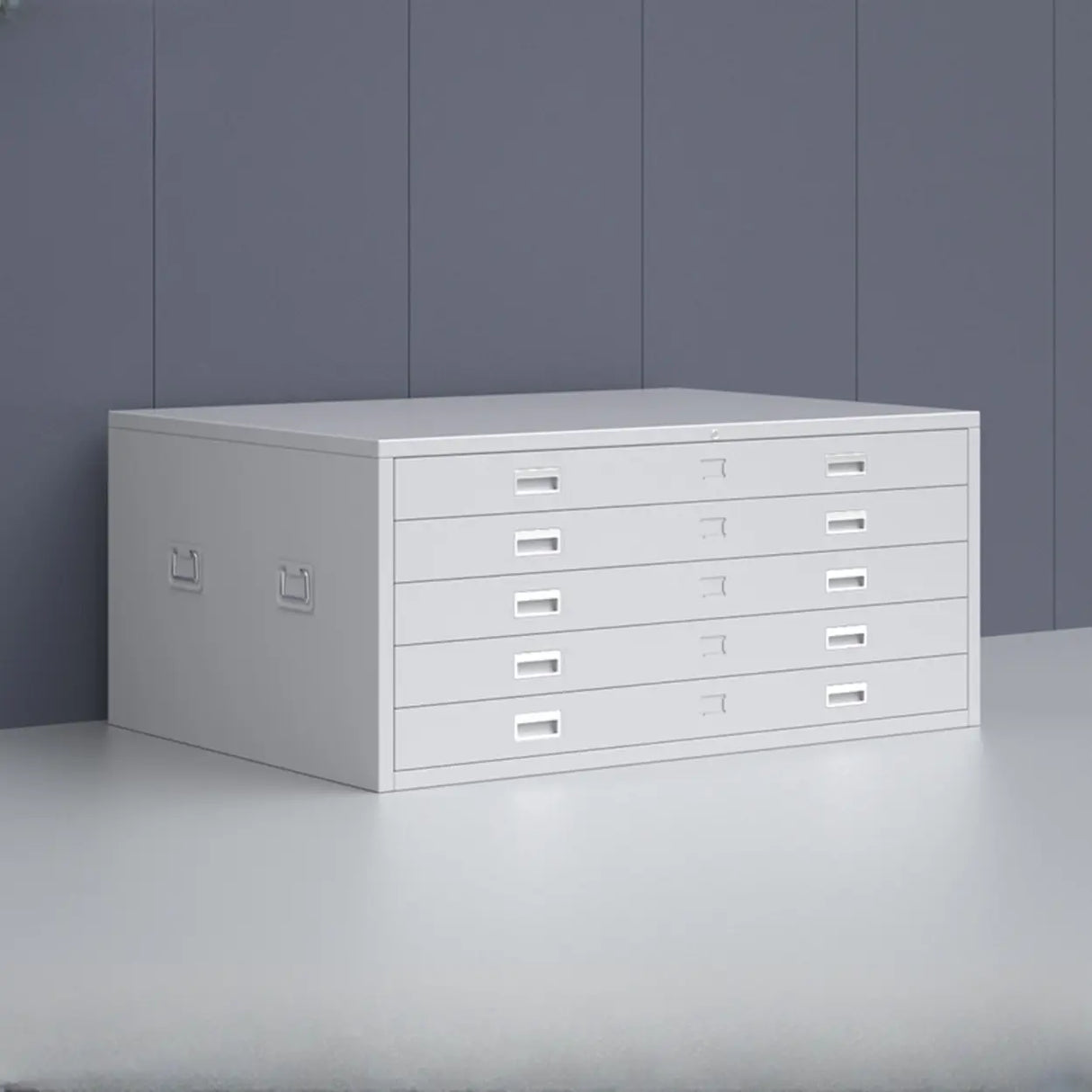 Free Standing Vertical Steel White Storage Filing Cabinet Image - 11