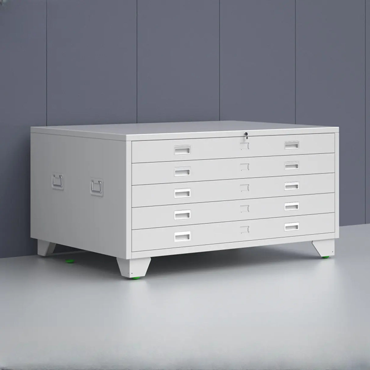 Free Standing Vertical Steel White Storage Filing Cabinet Image - 15