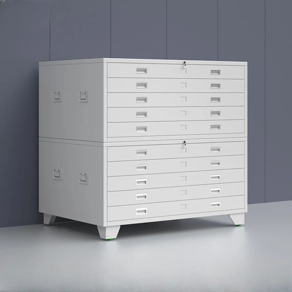 Free Standing Vertical Steel White Storage Filing Cabinet Image - 17