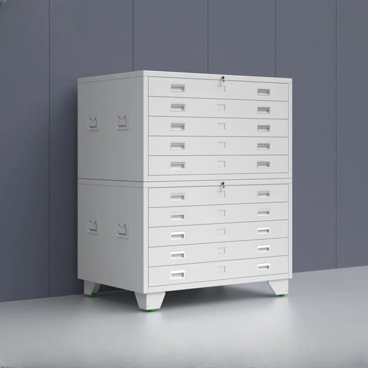 Free Standing Vertical Steel White Storage Filing Cabinet Image - 19