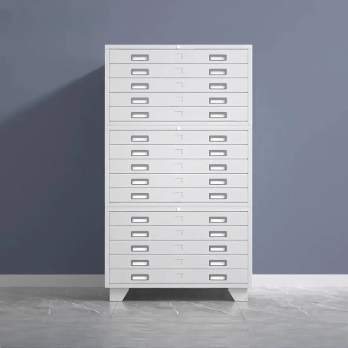 Free Standing Vertical Steel White Storage Filing Cabinet Image - 1