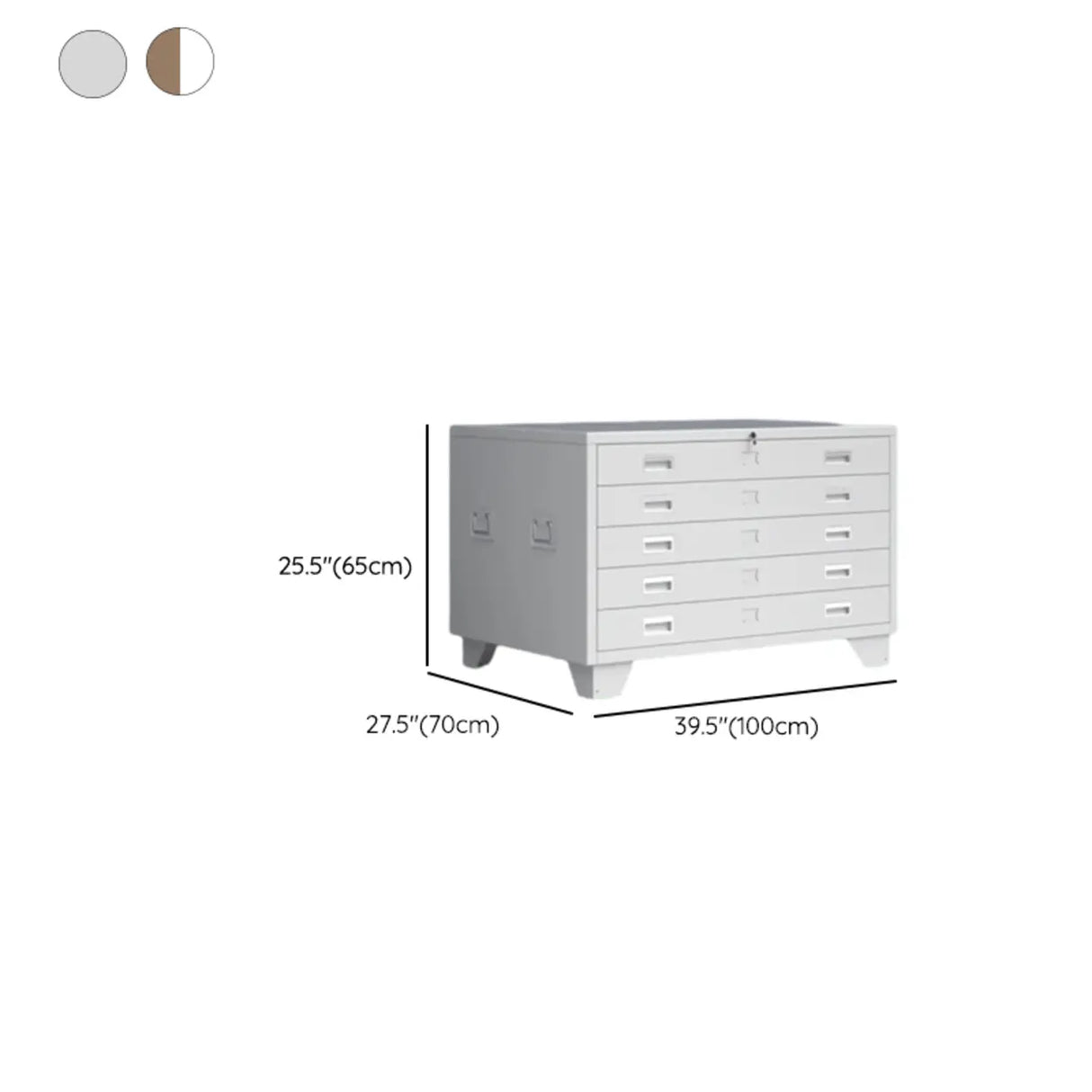 Free Standing Vertical Steel White Storage Filing Cabinet Image - 26