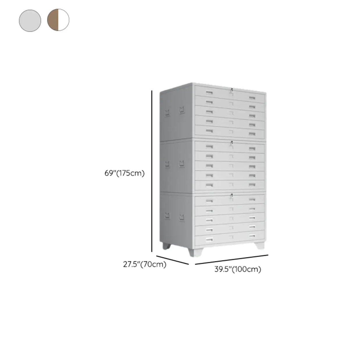Free Standing Vertical Steel White Storage Filing Cabinet Image - 28