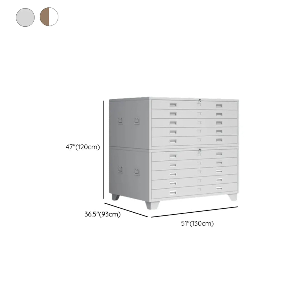 Free Standing Vertical Steel White Storage Filing Cabinet Image - 31