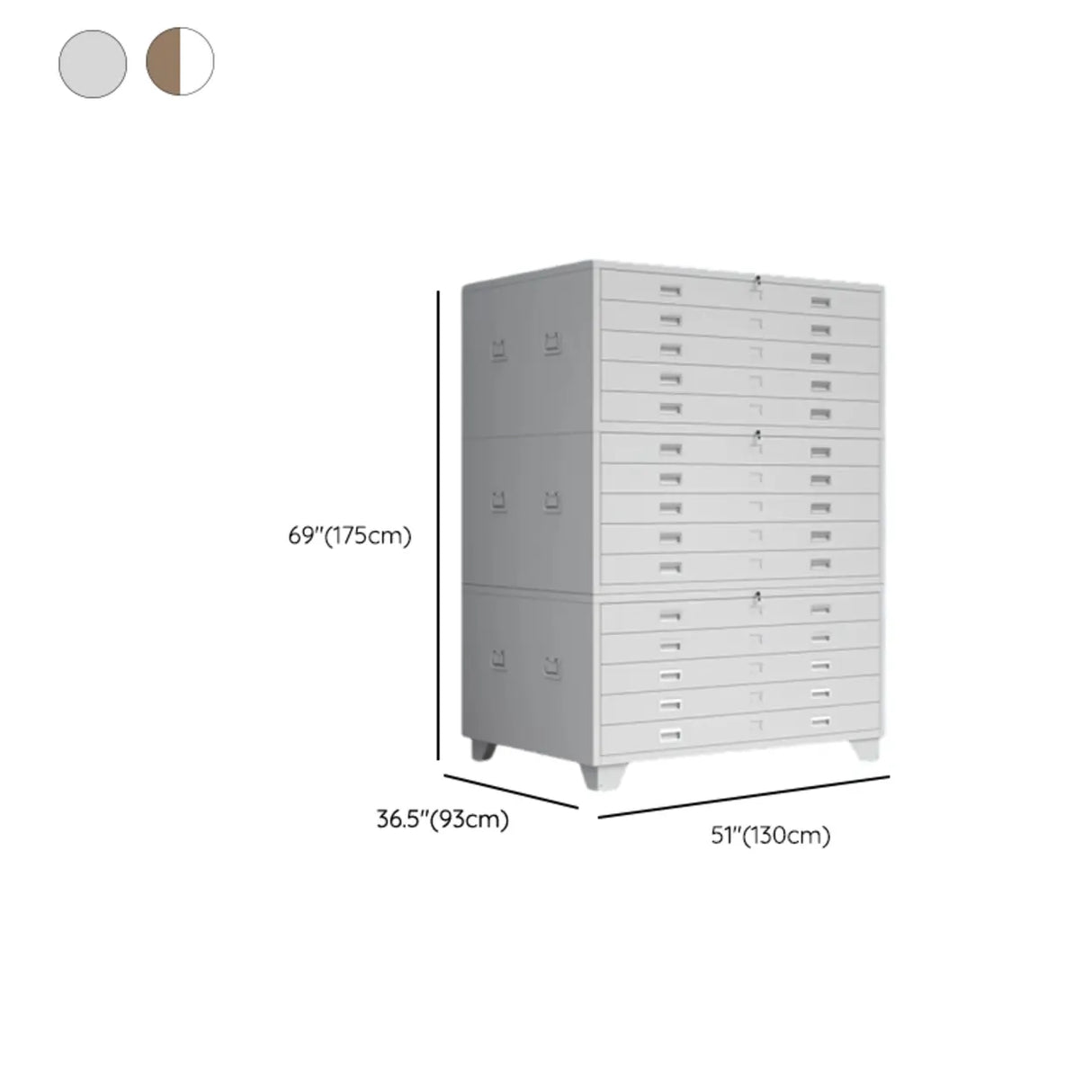 Free Standing Vertical Steel White Storage Filing Cabinet Image - 32