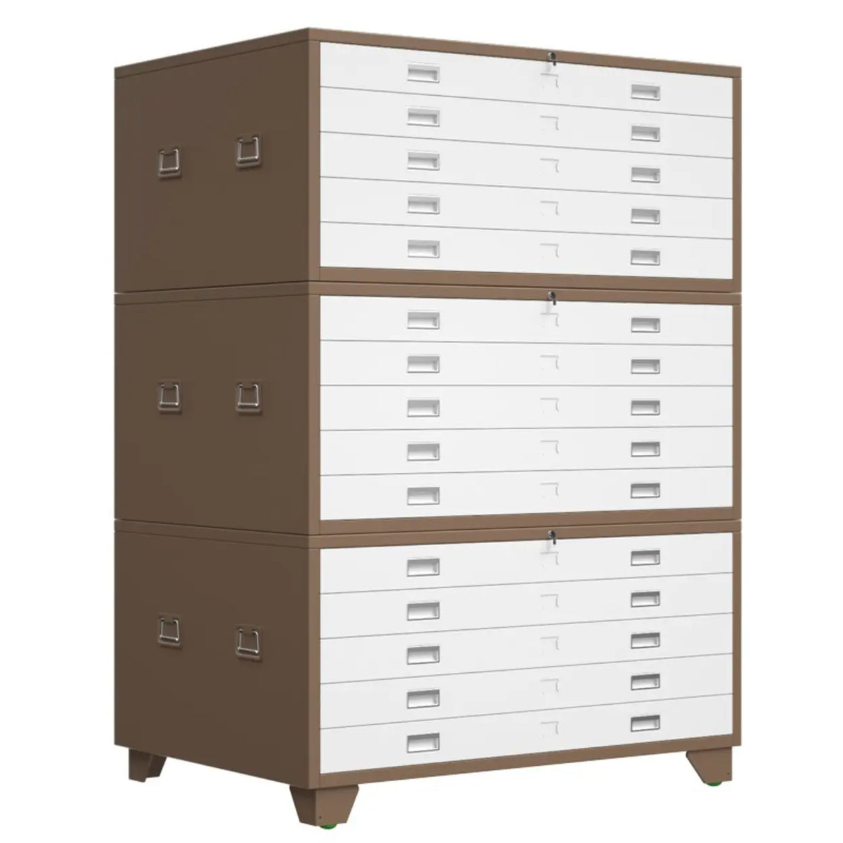 Free Standing Vertical Steel White Storage Filing Cabinet Image - 5