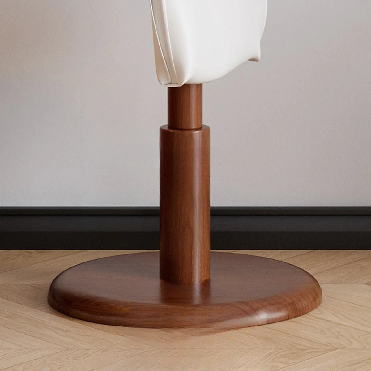 Freestanding Bedroom Walnut Wood Hooks Narrow Coat Rack Image - 14