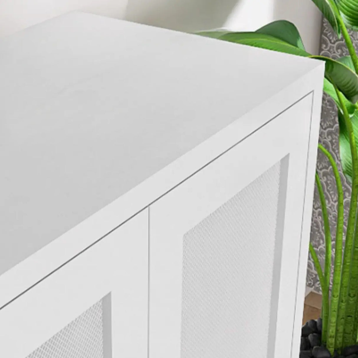 Freestanding Black Metal Buffet with Clear Glass Doors Image - 36