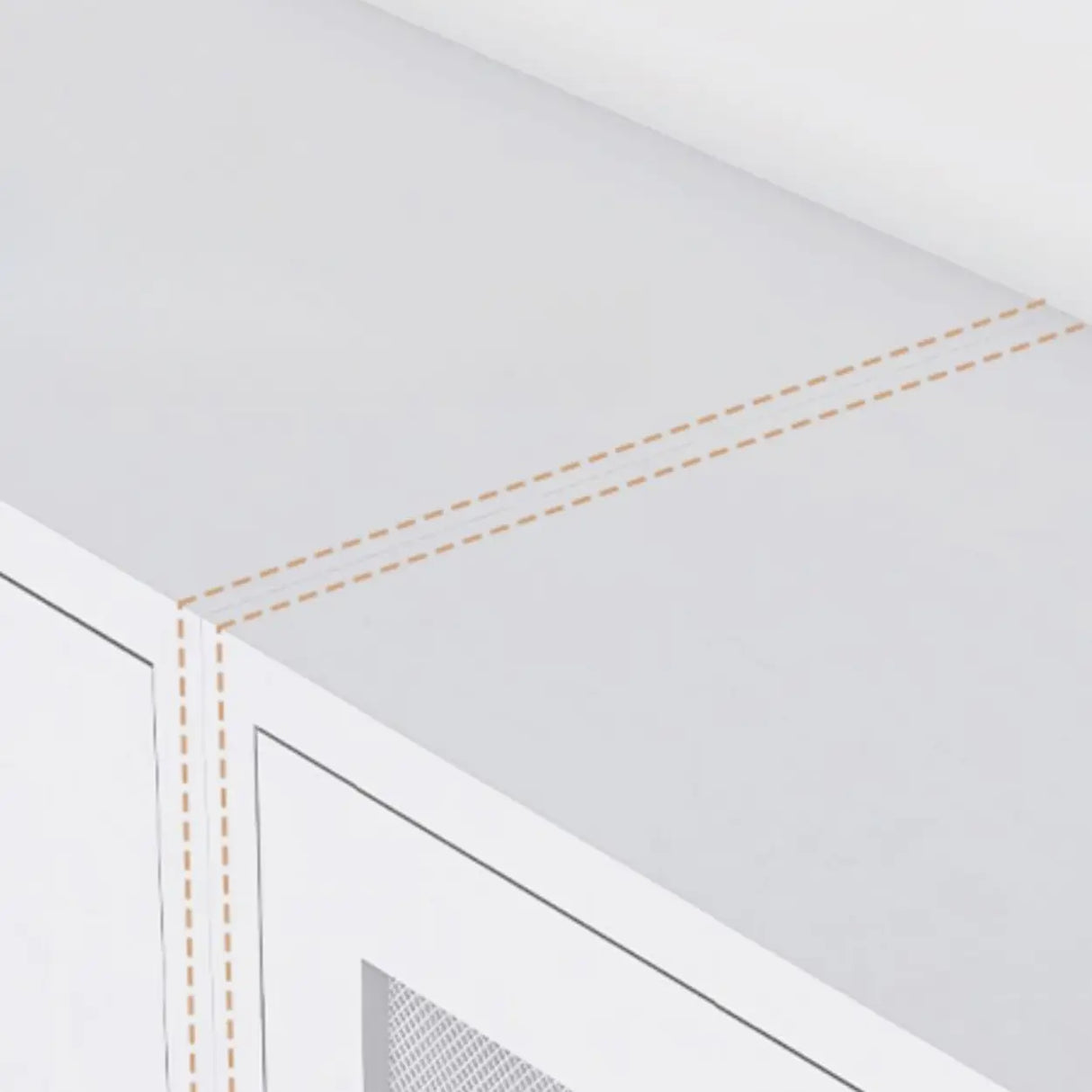 Freestanding Black Metal Buffet with Clear Glass Doors Image - 37