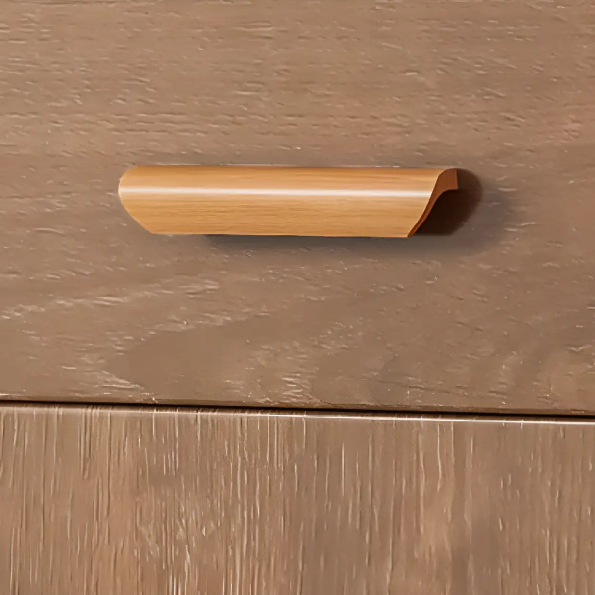 Freestanding Shelves Drawers Teak Floor Buffet with Storage Image - 4