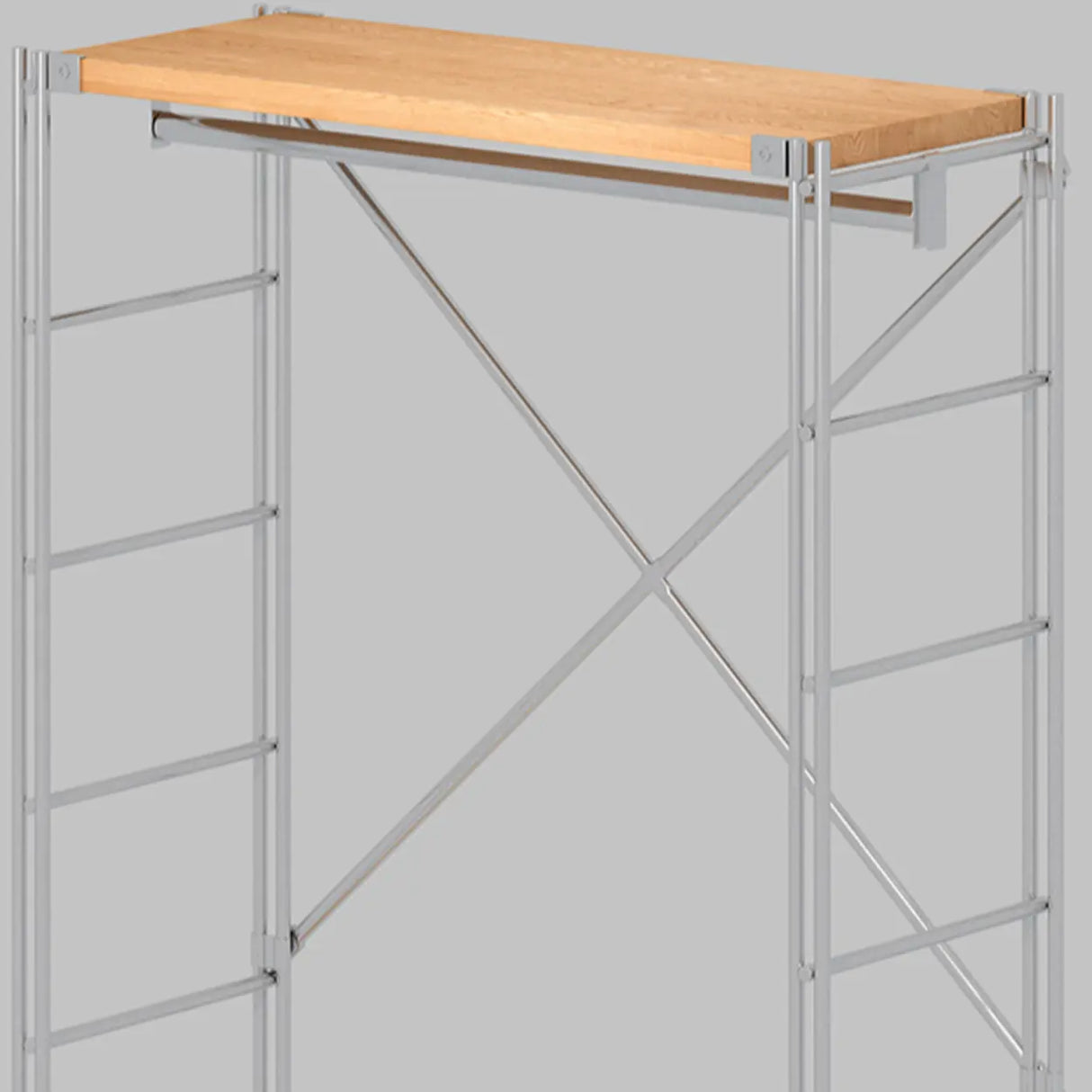 Freestanding Stainless Steel Open Storage Basket Hall Rack Image - 13