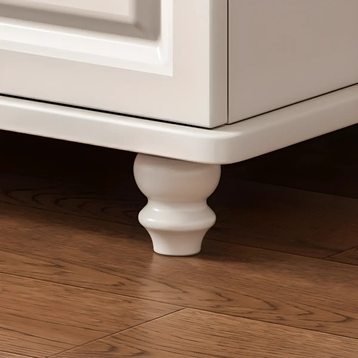 Freestanding Wood Slab White Medium Storage Buffet Image - 18