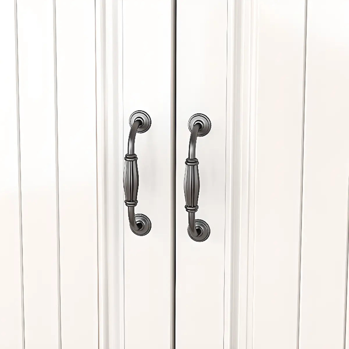 Freestanding Wood Slab White Medium Storage Buffet Image - 19