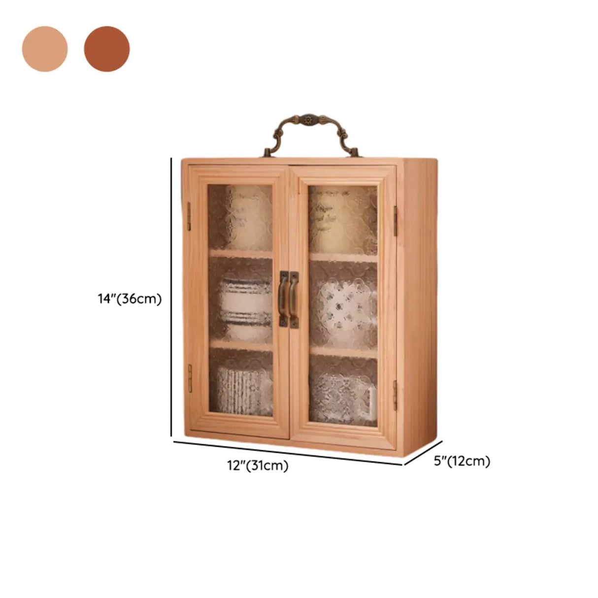 Freestanding Wooden Rectangular Small China Cabinet Image - 13