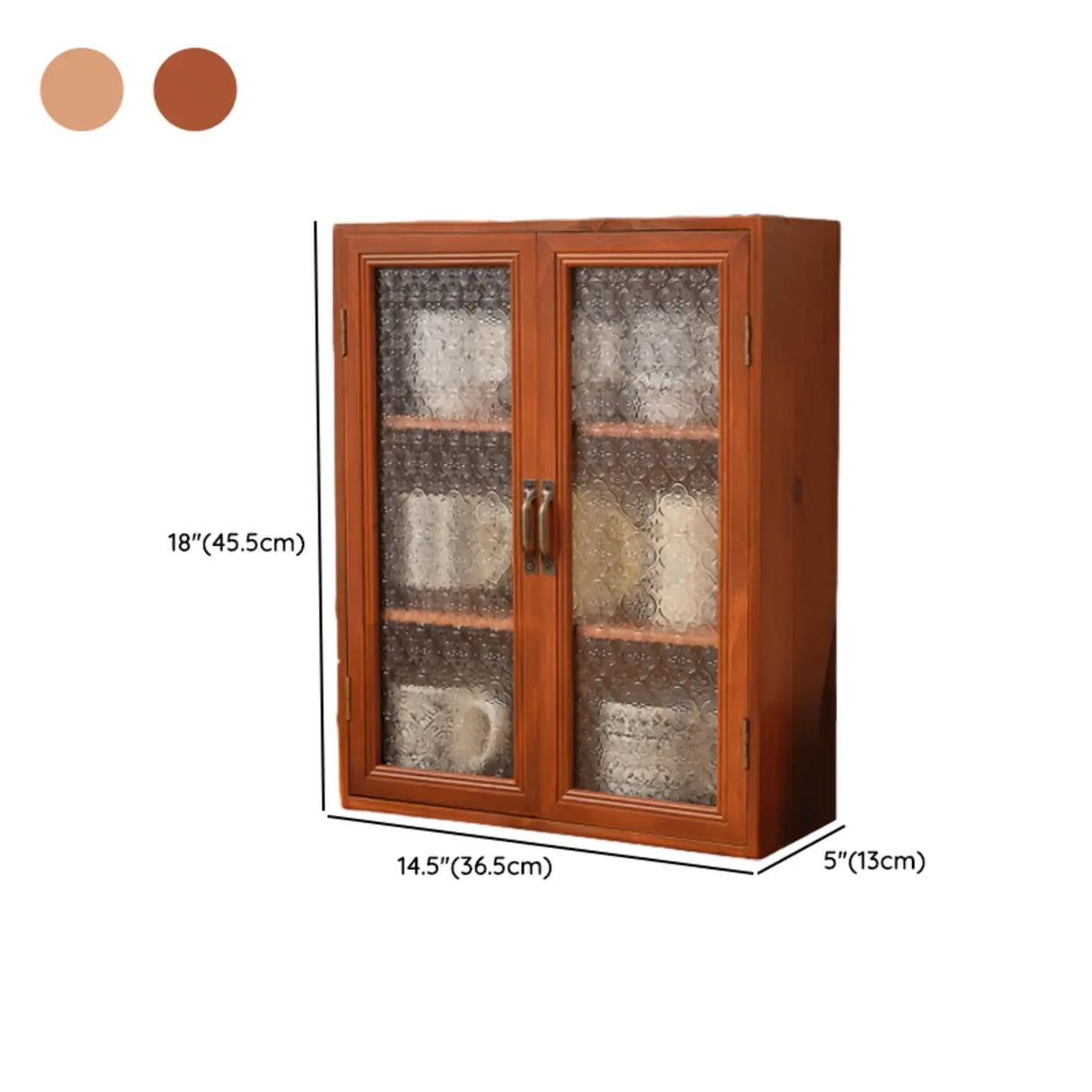 Freestanding Wooden Rectangular Small China Cabinet Image - 14