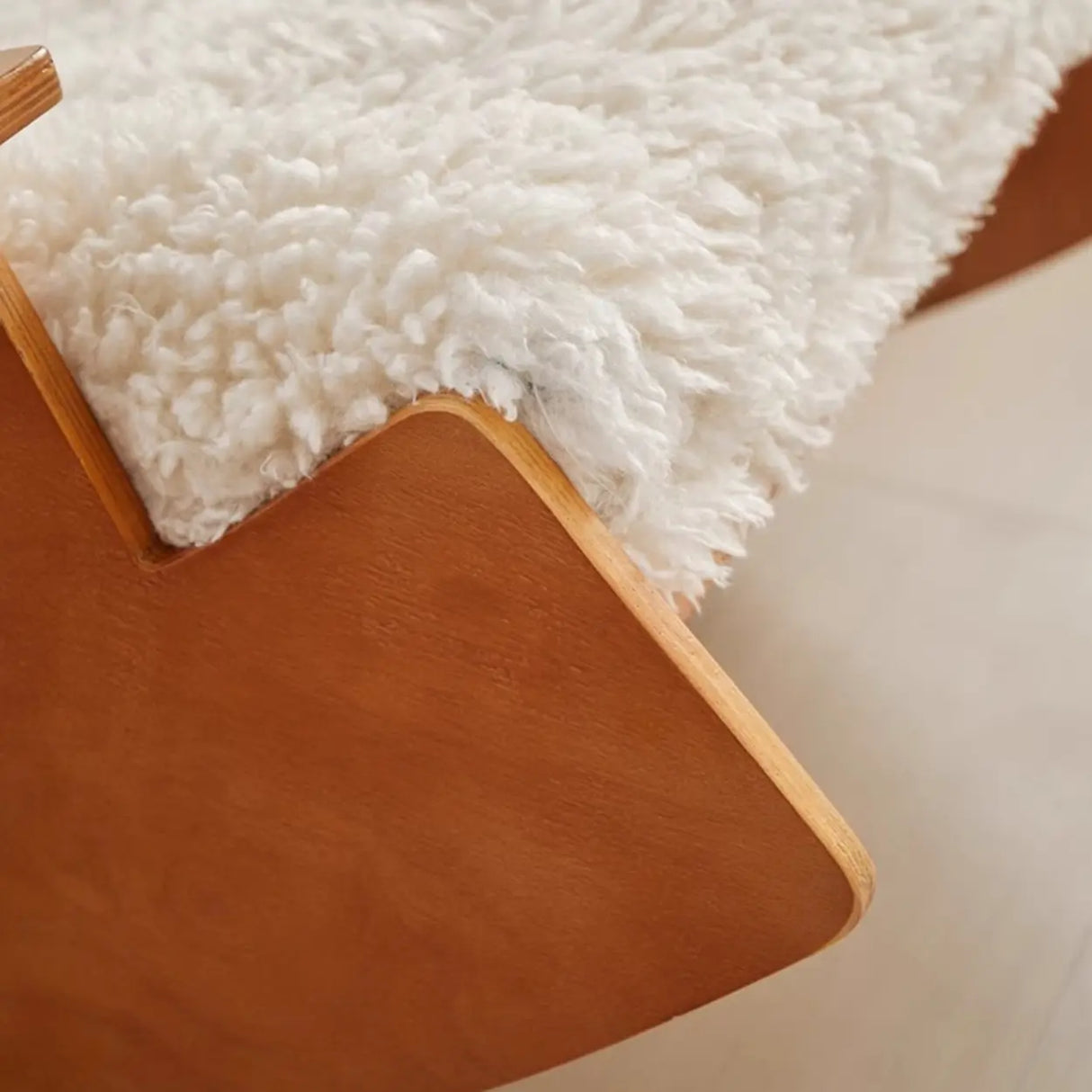 French Country Brown White Track Arms Rocking Chair Image - 9