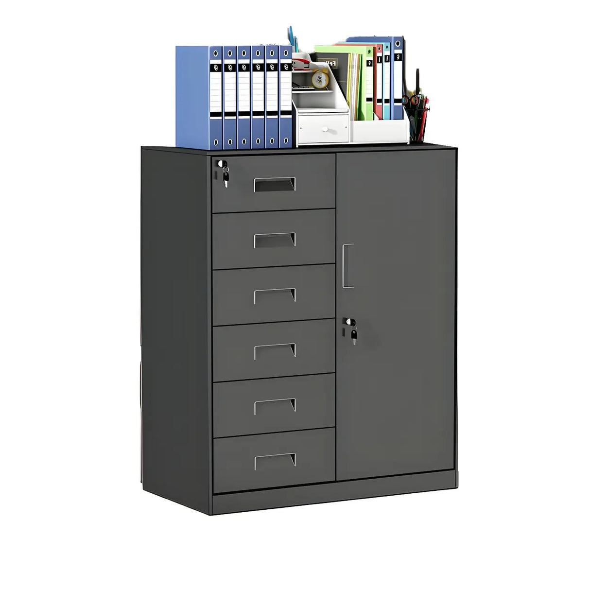 Functional Steel Vertical Filing Cabinet with Locks Image - 10