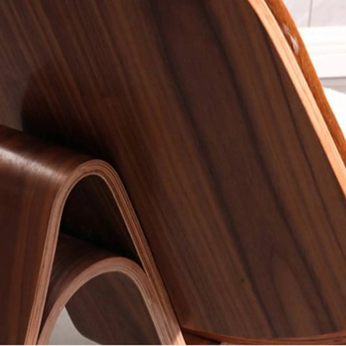 Genuine Leather Print Fixed Back Four Legs Side Chair Image - 12