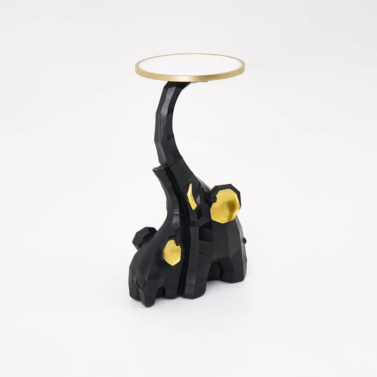 Geometric Elephant Sculptural End Table Image - 7