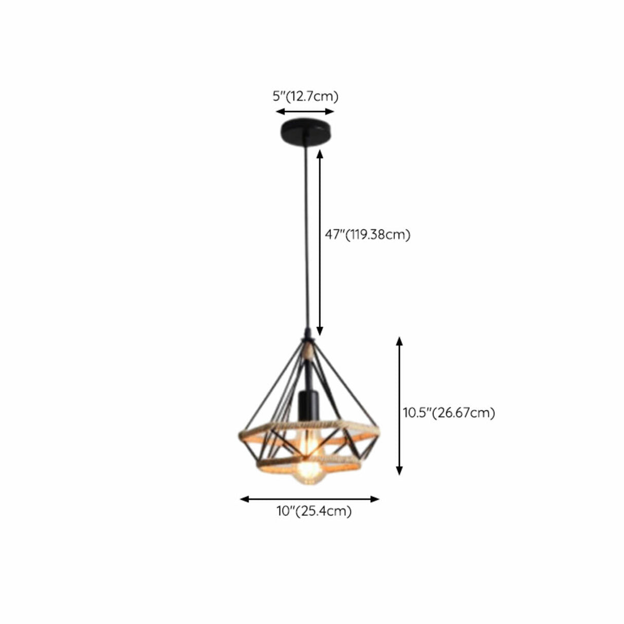 Geometric Industrial Dining Room Pendant Light