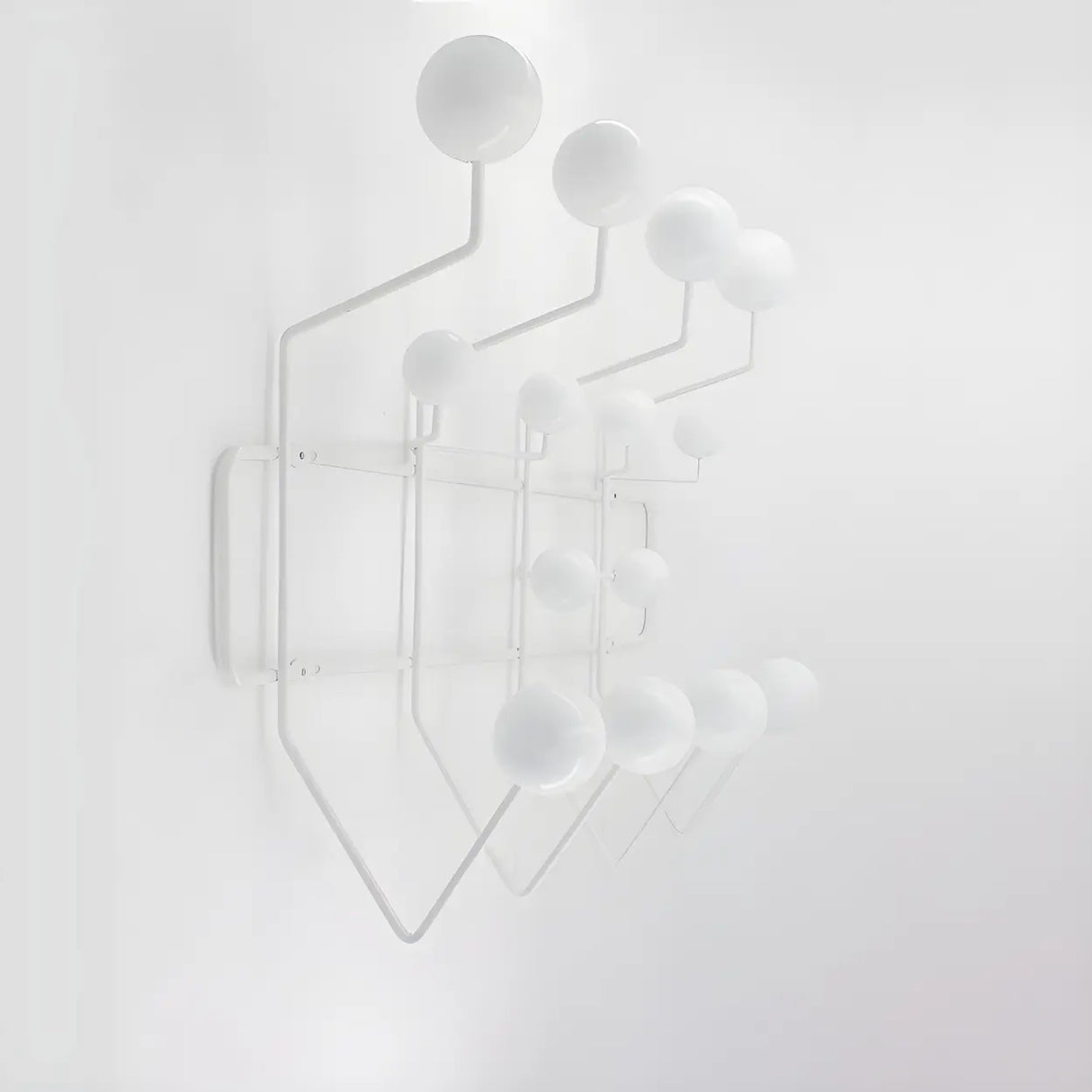 Geometric Metal Large Wall Mounted Coat Rack with Hooks Image - 14