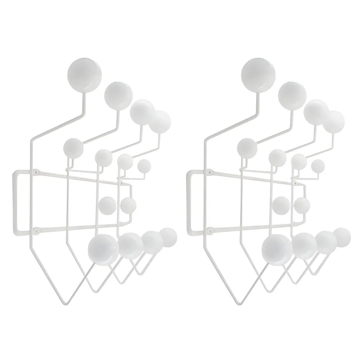 Geometric Metal Large Wall Mounted Coat Rack with Hooks Image - 15