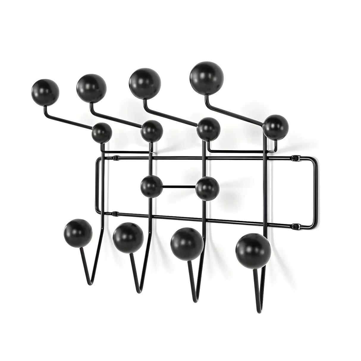 Geometric Metal Large Wall Mounted Coat Rack with Hooks Image - 16