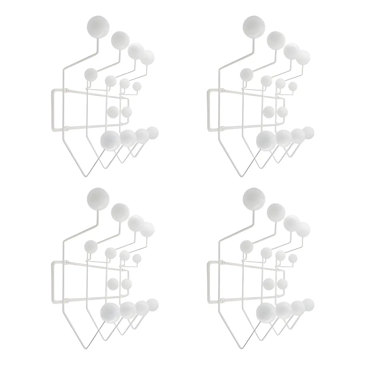 Geometric Metal Large Wall Mounted Coat Rack with Hooks Image - 17