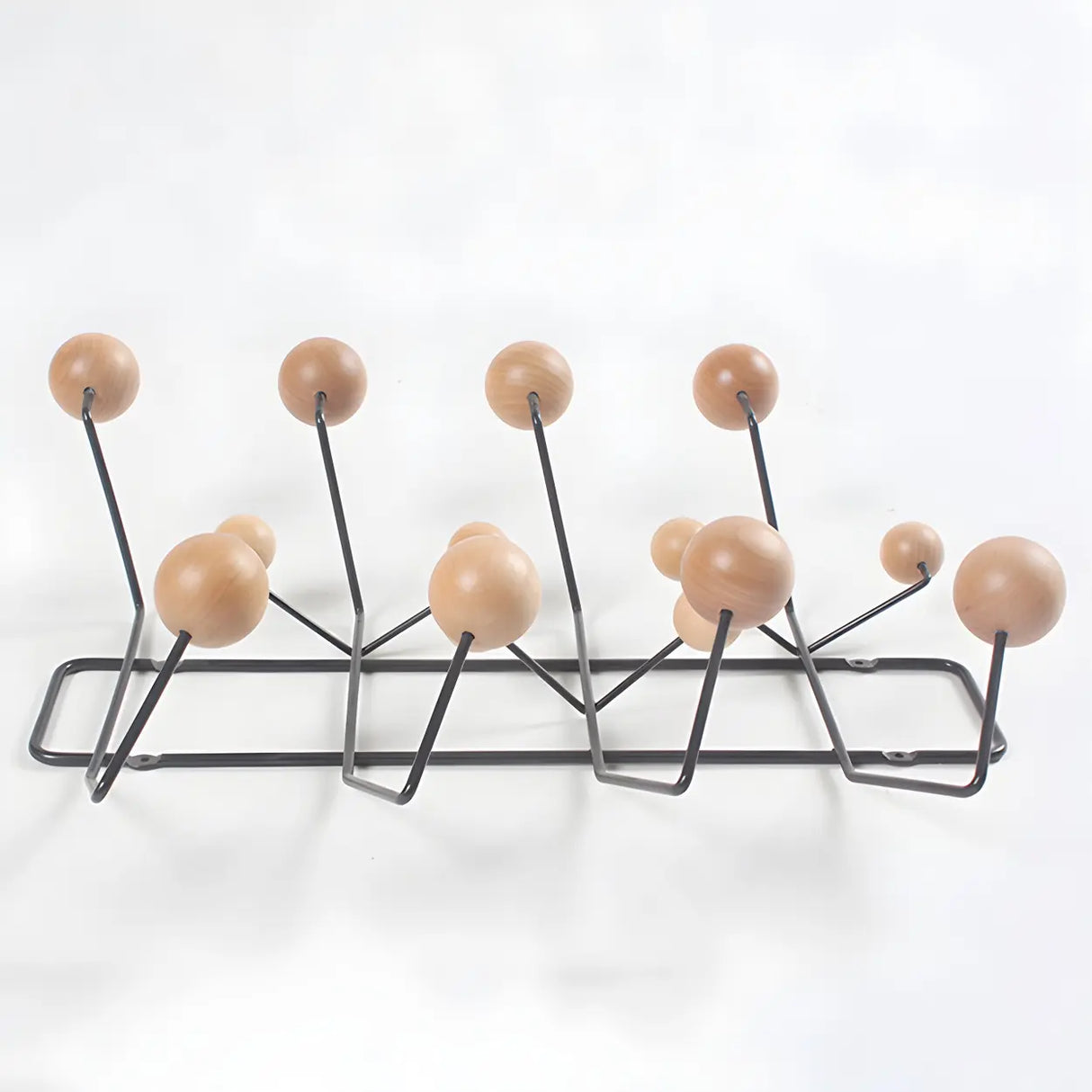 Geometric Metal Large Wall Mounted Coat Rack with Hooks Image - 18