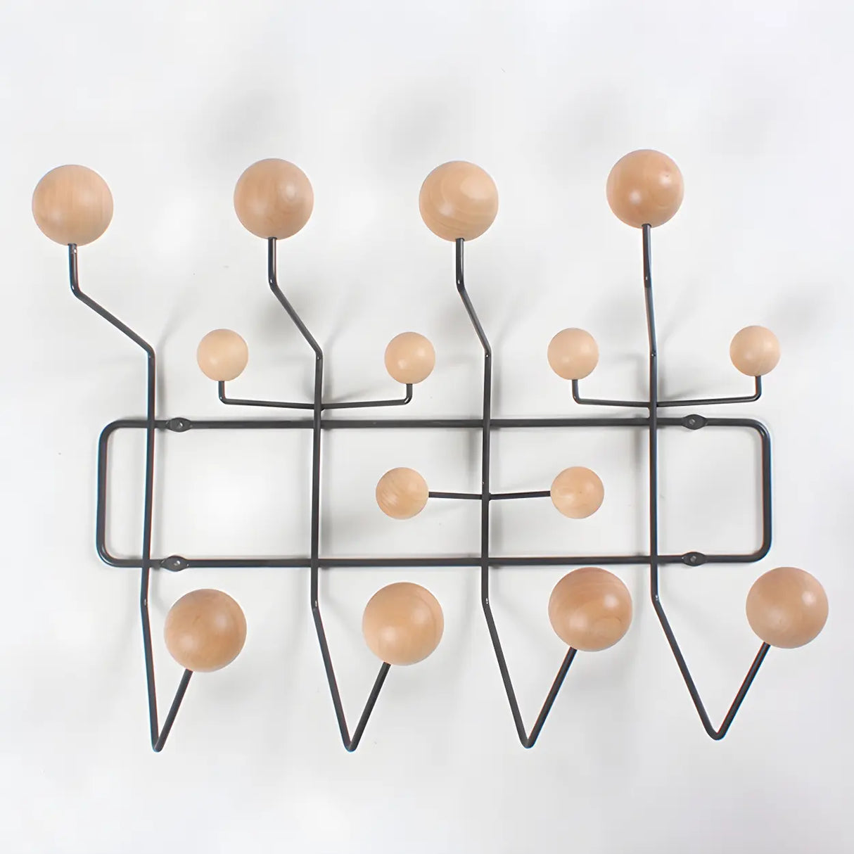 Geometric Metal Large Wall Mounted Coat Rack with Hooks Image - 20