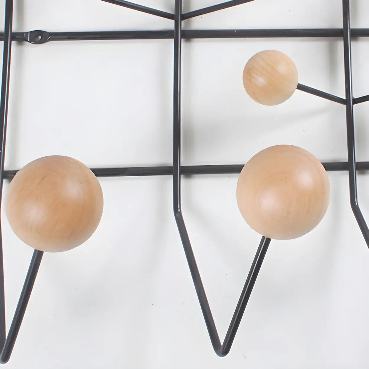 Geometric Metal Large Wall Mounted Coat Rack with Hooks Image - 22