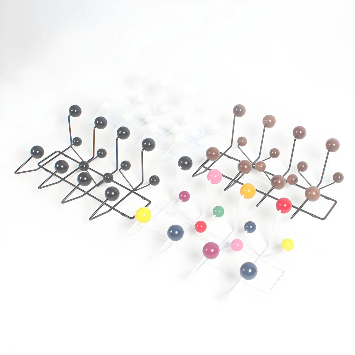 Geometric Metal Large Wall Mounted Coat Rack with Hooks Image - 23