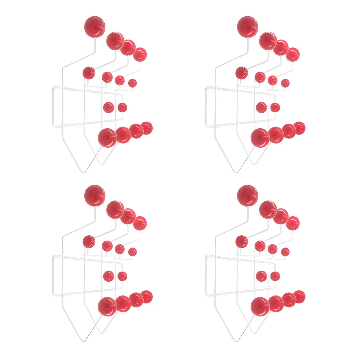 Geometric Metal Large Wall Mounted Coat Rack with Hooks Image - 24