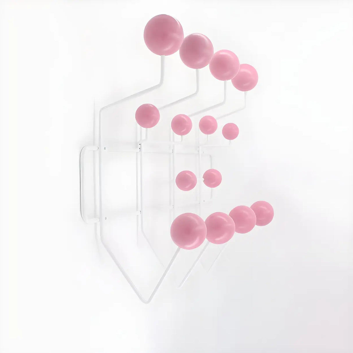 Geometric Metal Large Wall Mounted Coat Rack with Hooks Image - 25