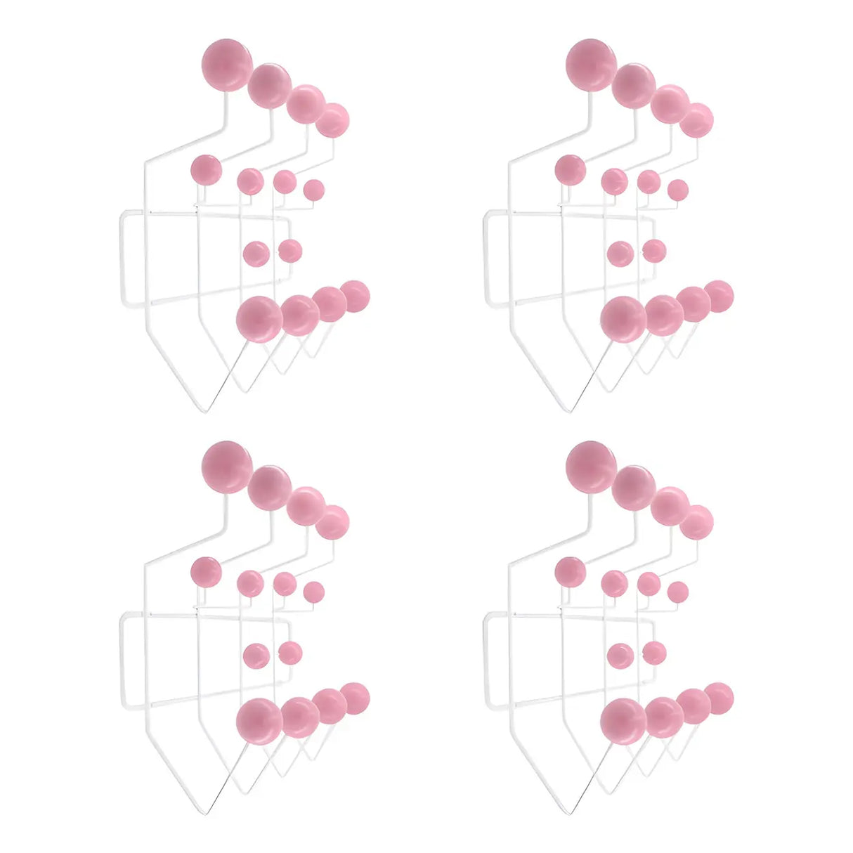 Geometric Metal Large Wall Mounted Coat Rack with Hooks Image - 27