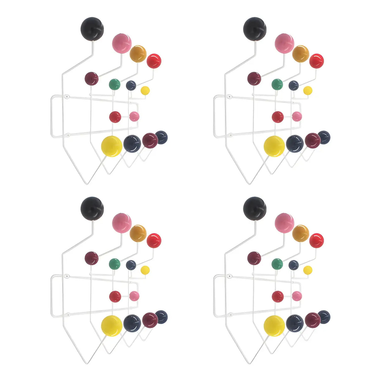 Geometric Metal Large Wall Mounted Coat Rack with Hooks Image - 33