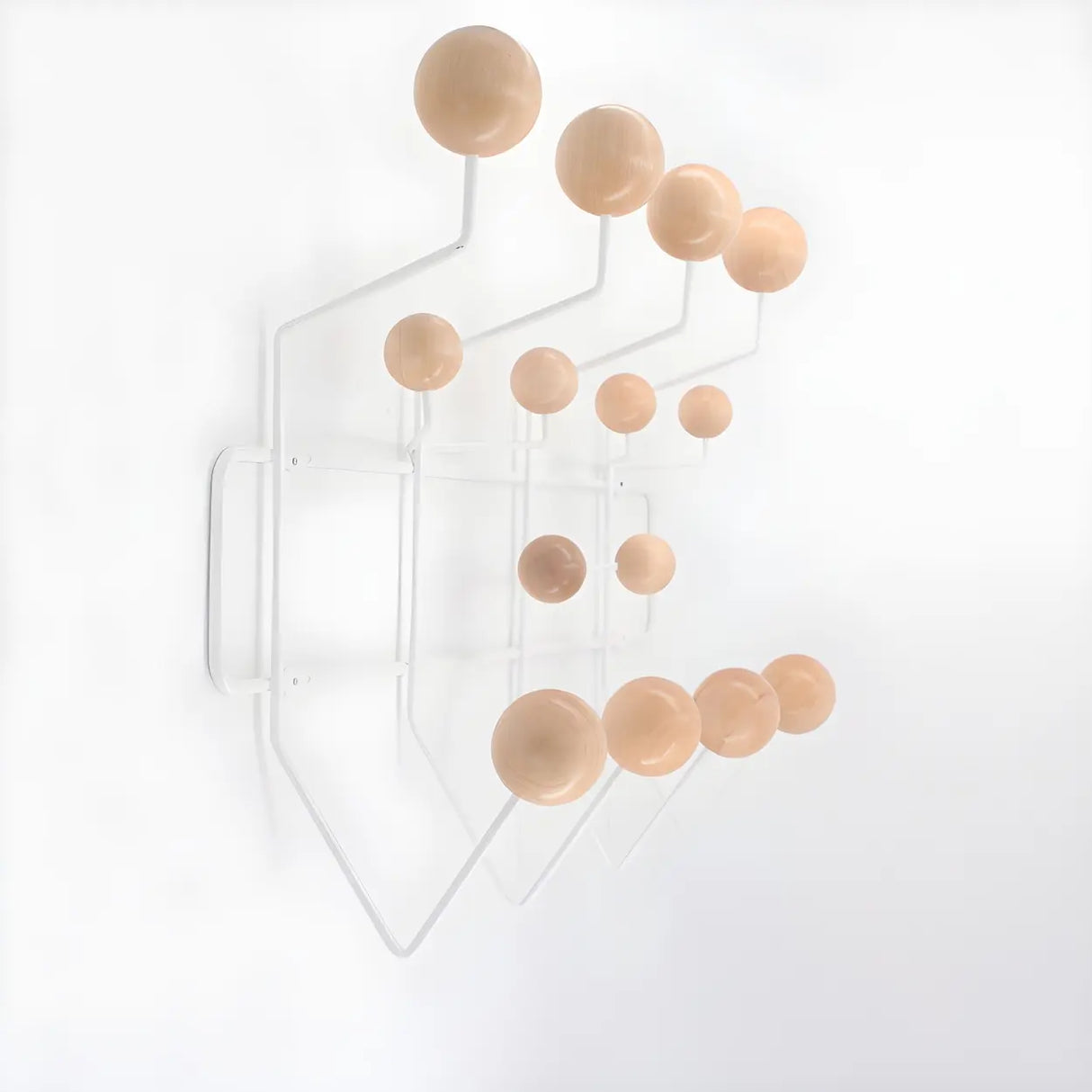 Geometric Metal Large Wall Mounted Coat Rack with Hooks Image - 34